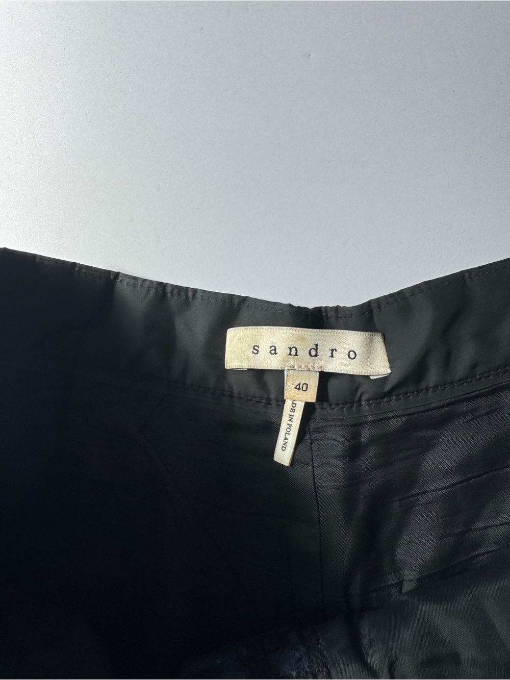 Sandro Paris High-Waisted Navy Tweed Shorts – Size 40 (US 8) - Picture 4 of 9